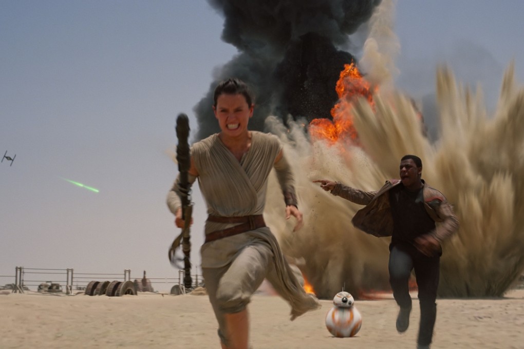 Daisey Ridley as Rey and John Boyega as Finn, in a scene from "Star Wars: The Force Awakens”. Photo: AP