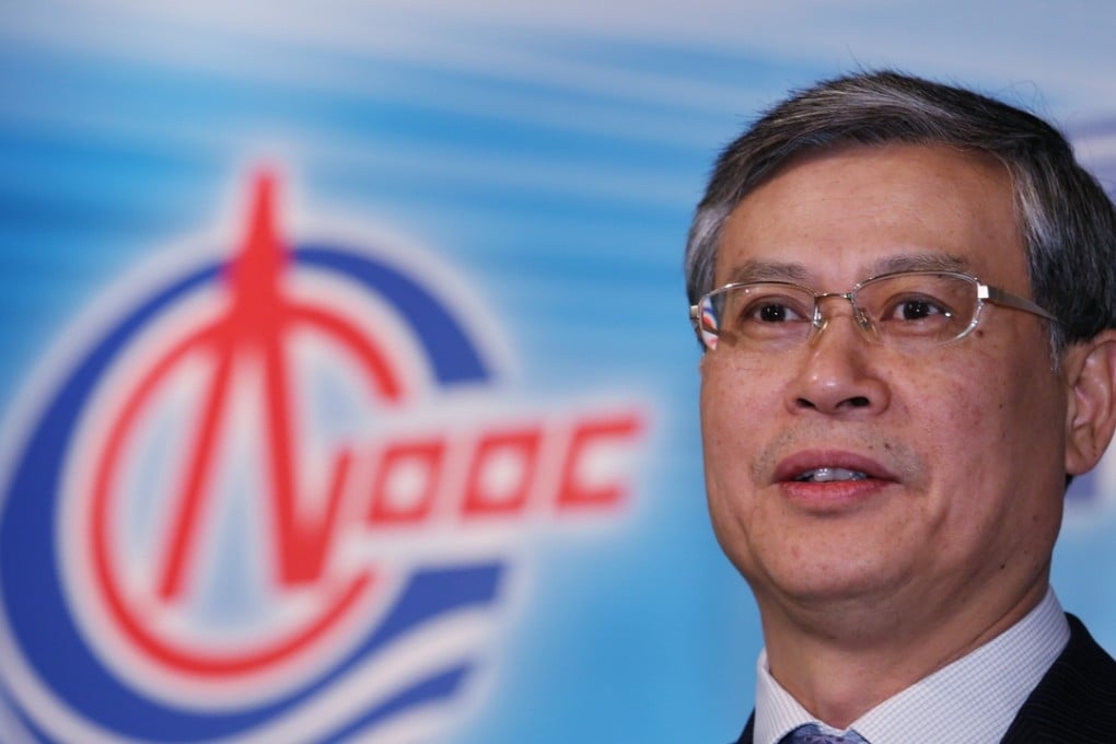 Li Fanrong, CEO, CNOOC Limited, speaks at the Company's 2016 Business Strategy and Development Plan preview press conference, held at Conrad Hong Kong hotel, Admiralty. 19JAN16 SCMP/Nora Tam