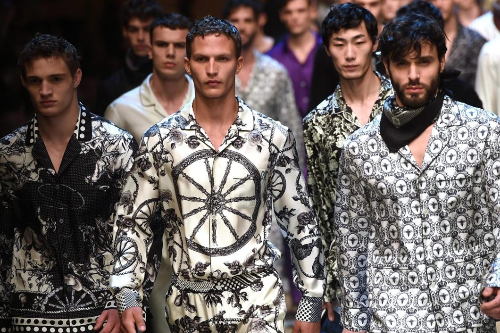 Looks from Dolce & Gabbana autumn-winter 2016 menswear collection. Photo: EPA