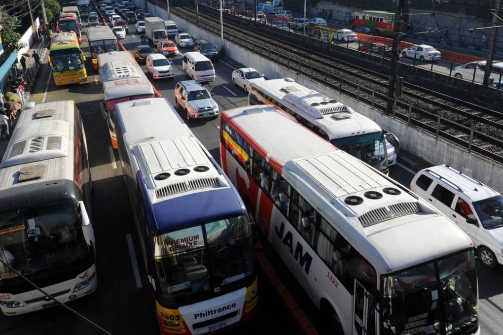 Traffic in Manila and its surroundings is already costing the Philippines about three billion pesos a day, or about 0.8 per cent of gross domestic product. Photo: AFP