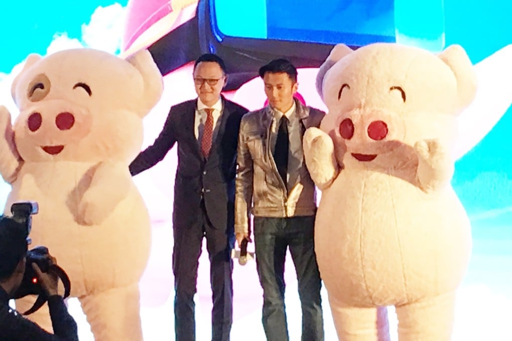 Digital Domain press conference with CEO Daniel Seah(left) and artist Nicholas Tse, at JW Marriott Hotel in Admiralty on January 25, 2016.