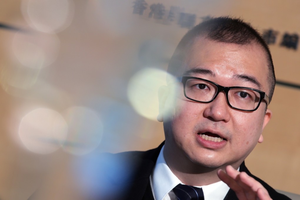 Jacky Chan, vice-president of China Aoyuan Property Group, at the company’s office in Tsim Sha Tsui. Photo: Edward Wong