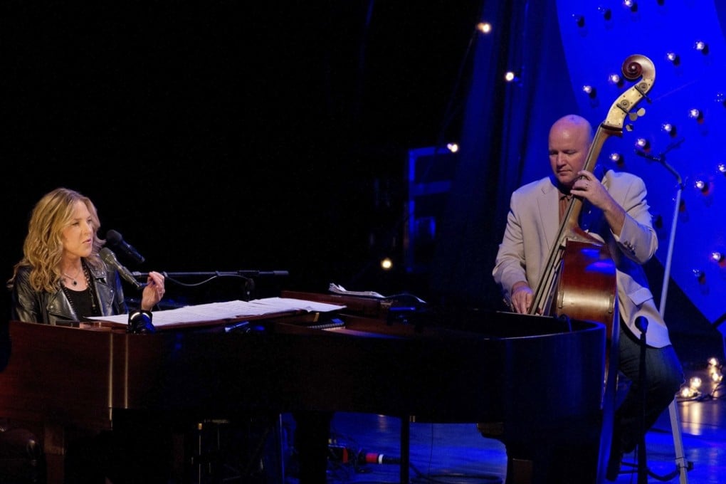 Diana Krall at the piano, where she remained throughout her Hong Kong concert. Photo: Corbis