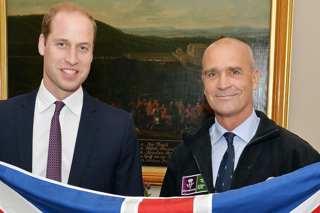 British polar explorer Henry Worsley (right) meeting with Britain's Prince William, Duke of Cambridge, at Kensington Palace. Photo: AFP