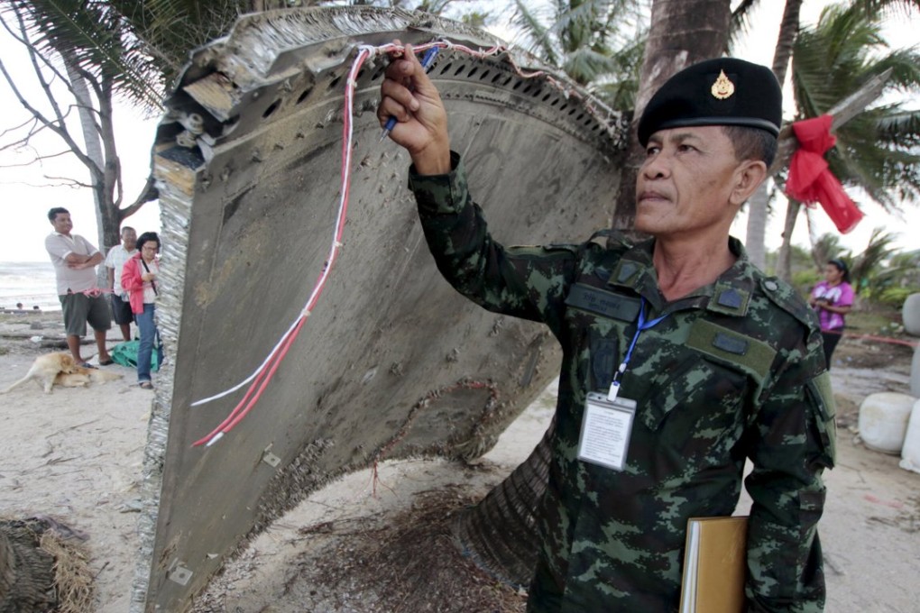 Plane wreckage found off the coast of southern Thailand in Nakhon Si Thammarat province. Photo: Reuters