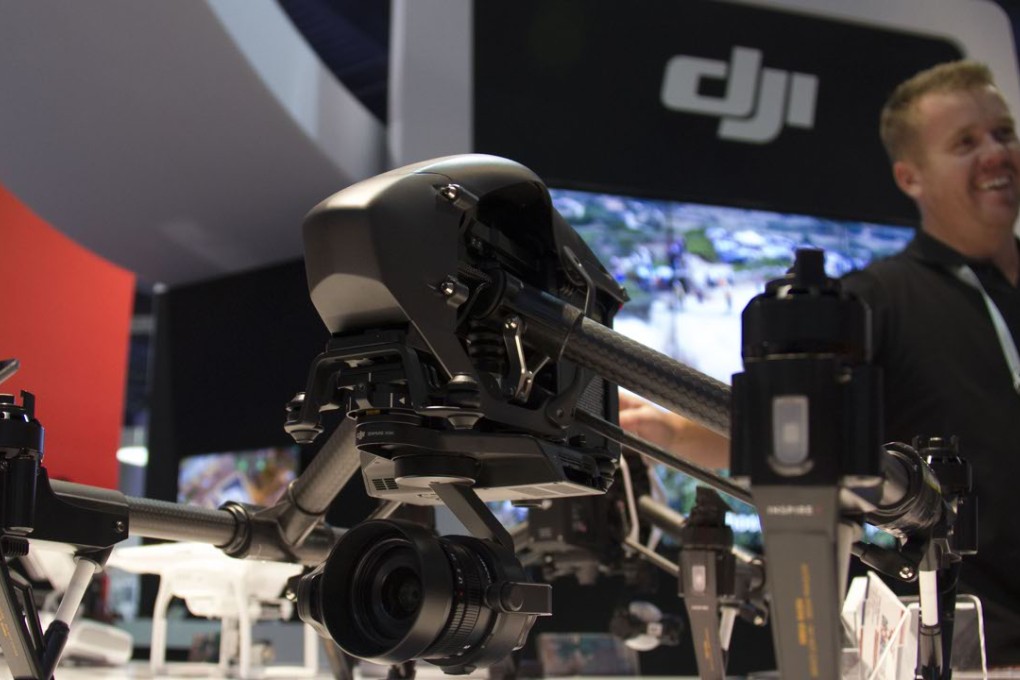 A DJI Inspire 1 Pro is displayed during the CES consumer trade show in Las Vegas on January 9. Photo: Xinhua
