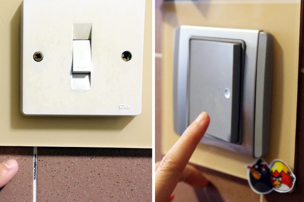 Mysterious markings were found outside the front doors of flats at Kam Fung Court in Ma On Shan. Photo: Felix Wong