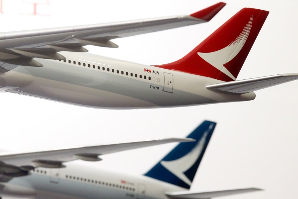 The new Dragonair logo above that of Cathay Pacific. Photo: Dickson Lee