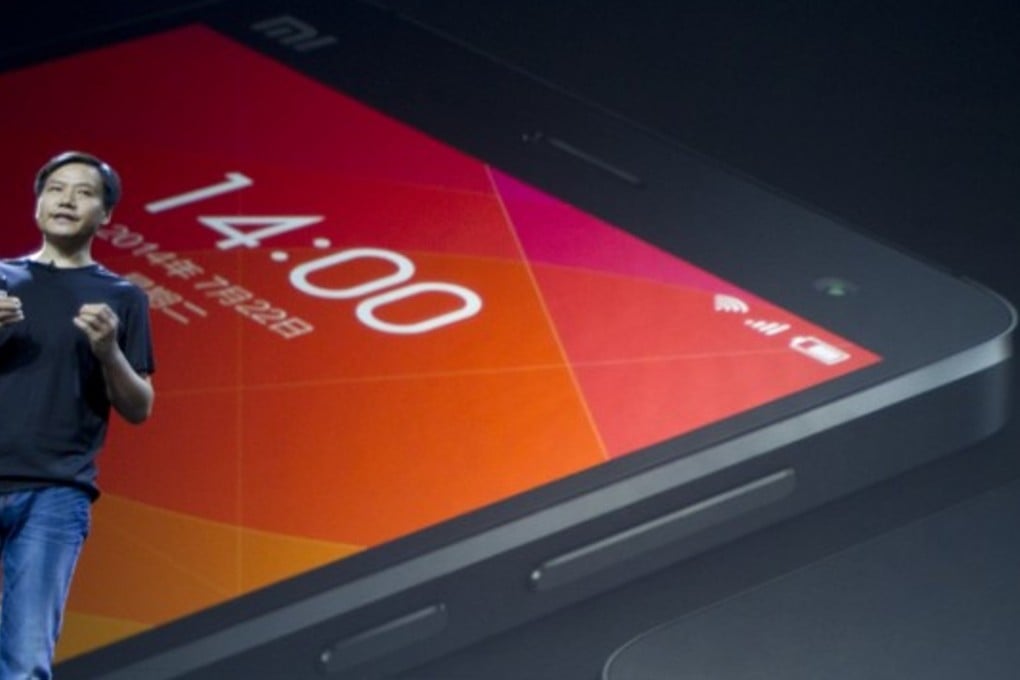 Xiaomi CEO Lei Jun is shown at the launch of the Xiaomi 4 smartphone in Beijing, in this 2014 file photo. Xiaomi led the Chinese market last year with a 15.4 per cent share but is not a shoo-in to claim first place in 2016. Photo: Simon Song