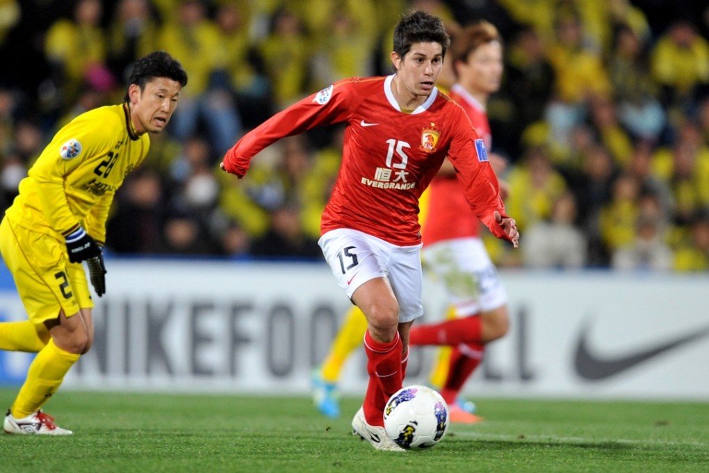 Dario Conca in action for Guangzhou Evergrande in 2013, when he was the third highest paid soccer player in the world. Photo: SCMP Pictures