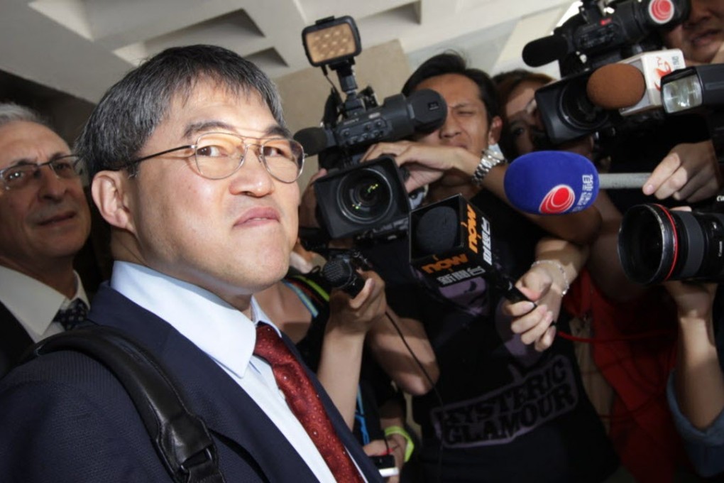 Benjamin Fok Chun-yue leaves High Court after the case on late Henry Fok's estates. Photo: David Wong