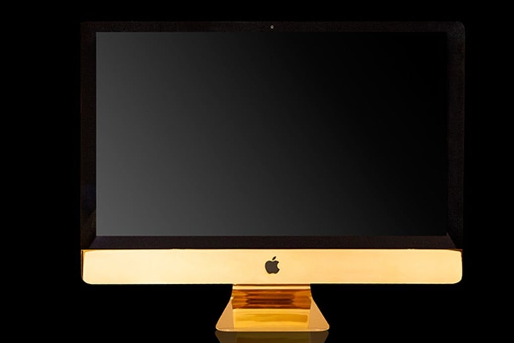 The gold-plated iMac that will reportedly be delivered to a Chinese buyer next month. Illustration: Goldgenie
