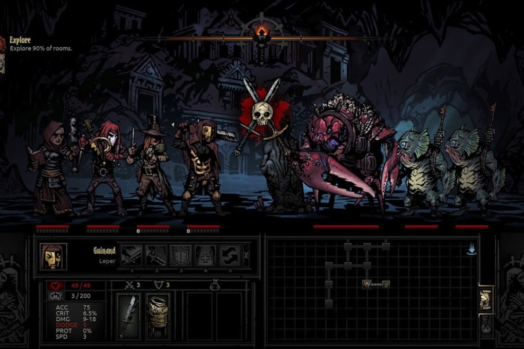 Screenshot from Darkest Dungeon.