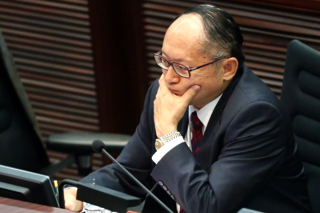Finance committee chairman Ng Leung-sing, seen during a prior Legco hearing, called off the meeting. Photo: Sam Tsang
