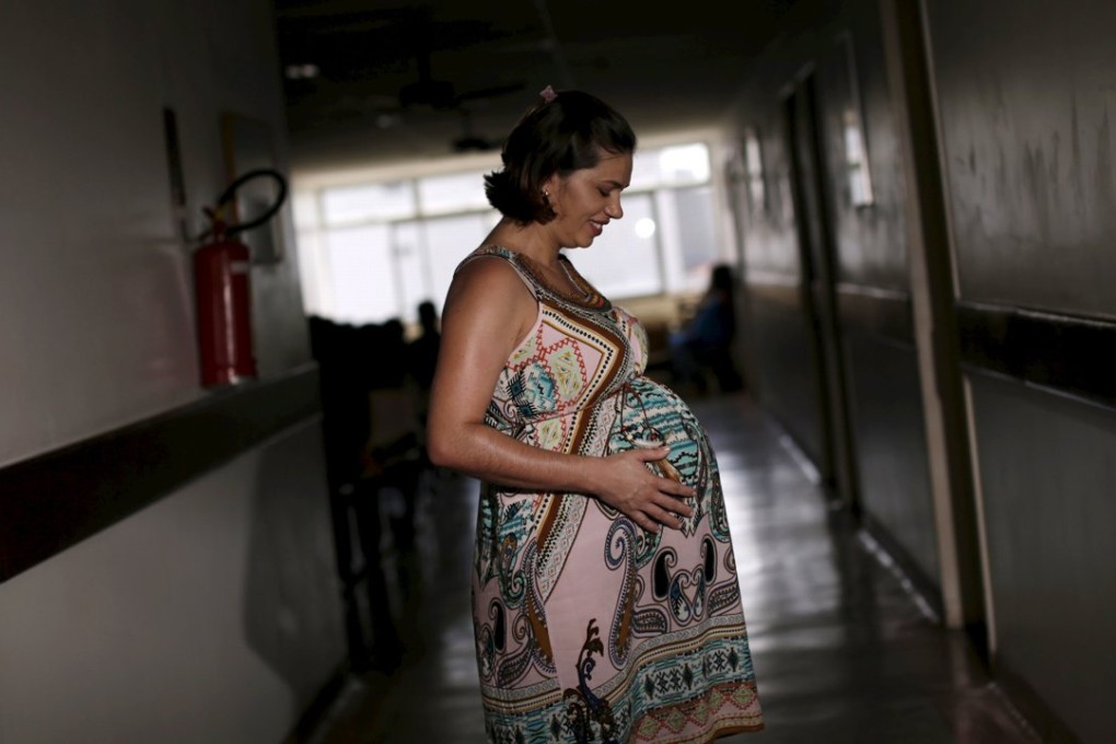 Juliana Gomes, who is eight months pregnant, poses for a picture at the IMIP hospital in Recife, Brazil. Photo: Reuters