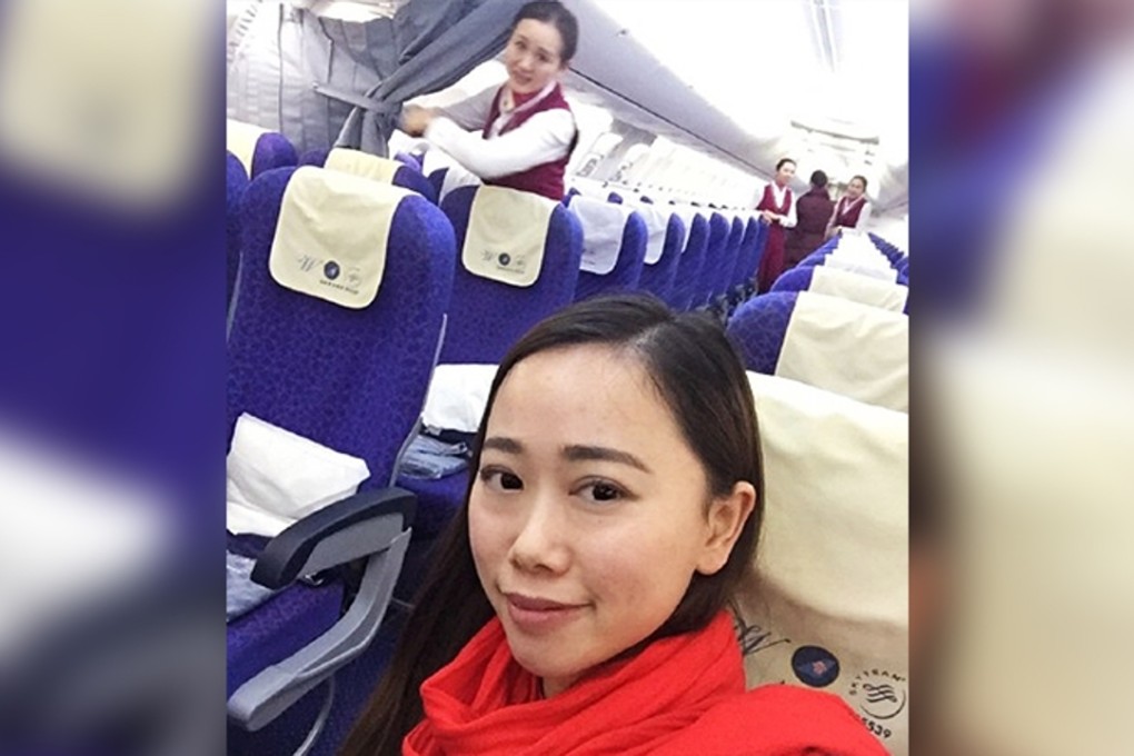 The woman, surnamed Zhang, found herself the only remaining passenger after her flight was delayed for 10 hours. Photo: SCMP Pictures