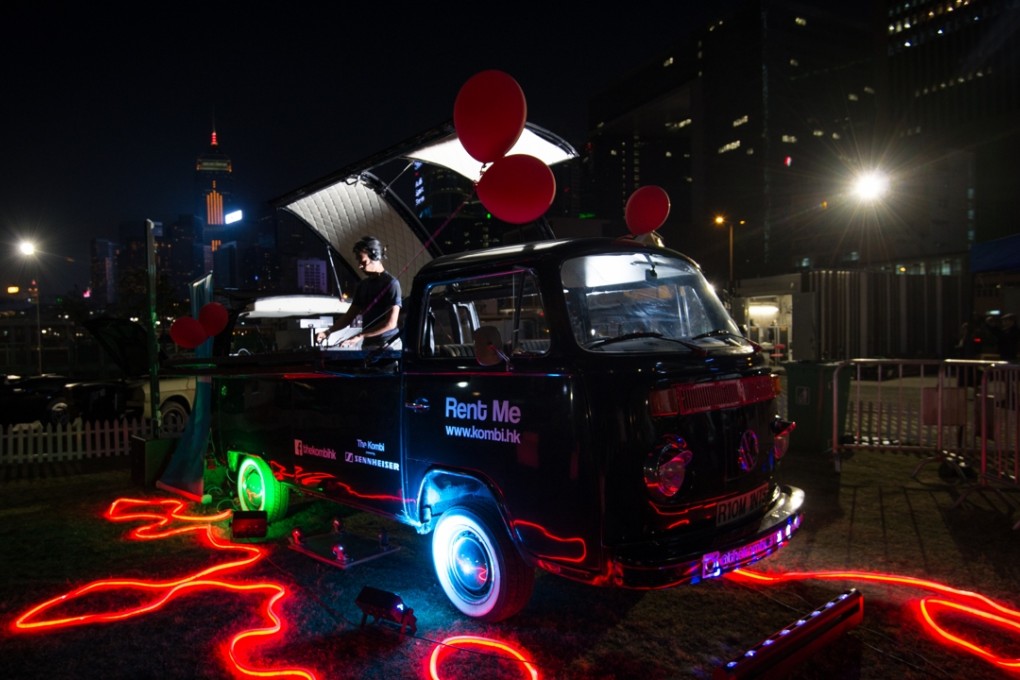 The Kombi doubles up as a DJ booth. Photo: Jon Butters