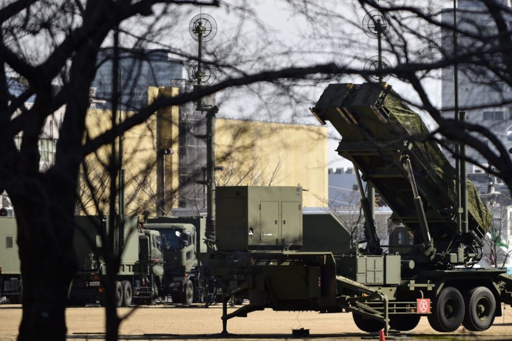 A ground-based Patriot Advanced Capability-3 interceptor, deployed on the grounds of the Defence Ministry in Tokyo amid signs North Korea is preparing for a long-range missile test. Photo: EPA