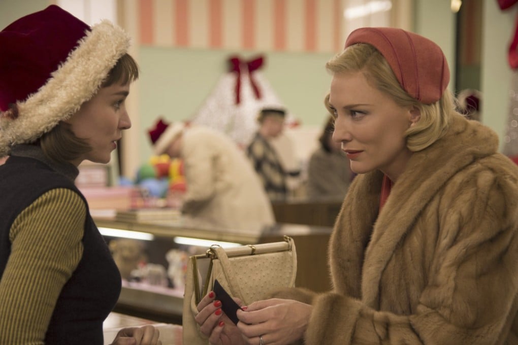 Rooney Mara (left) and Cate Blanchett in a still from Carol.