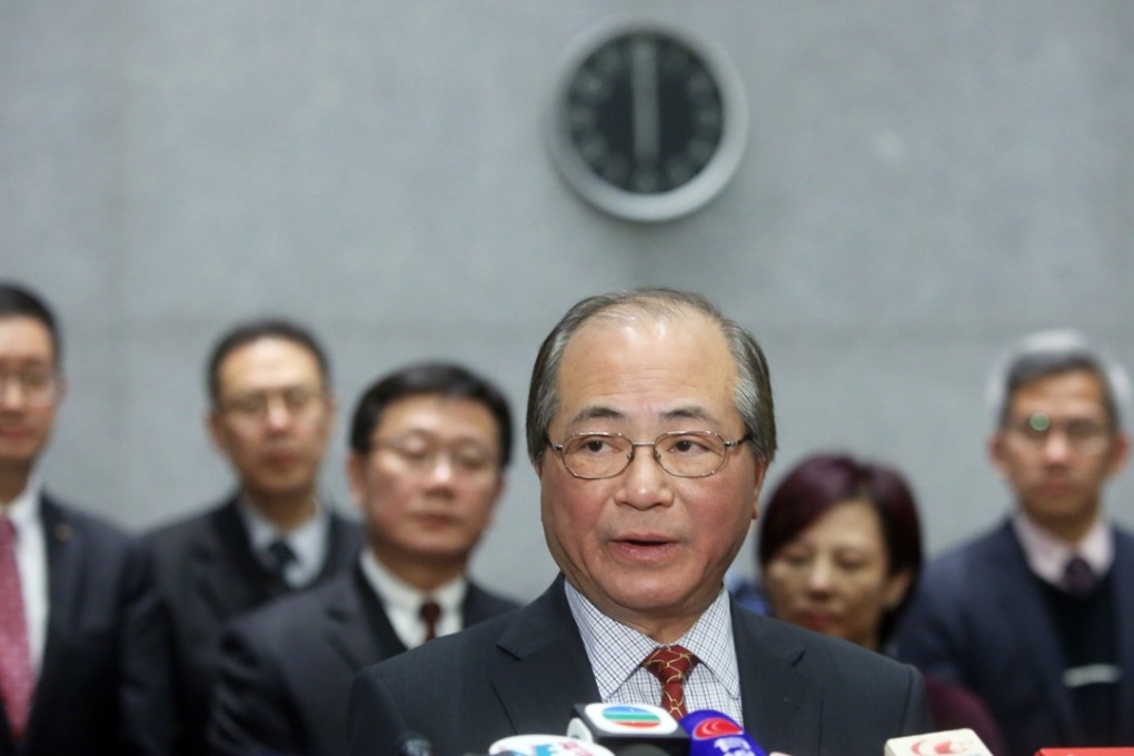 Education minister Eddie Ng Hak-kim at a press conference addressing the TSA recommendations. Photo: Sam Tsang