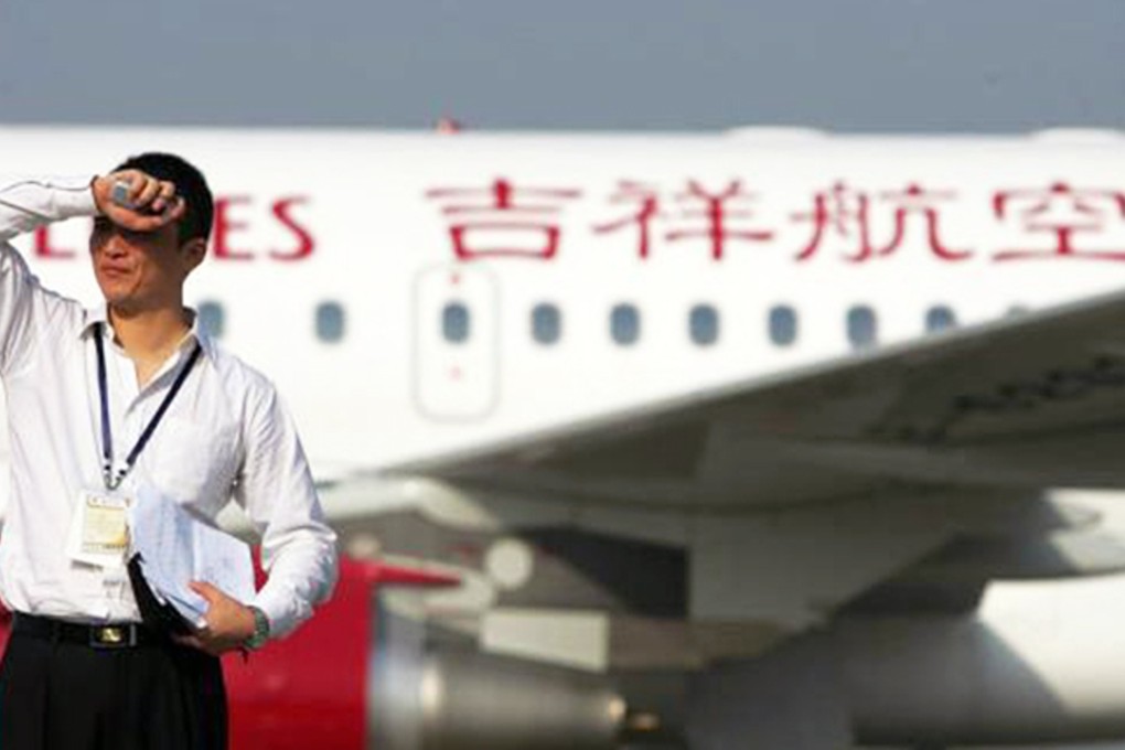 A lawsuit at a Shanghai court on Wednesday was told Chinese budget airline Juneyao Airlines had stopped two wheelchair users from taking a flight last November because ‘they were unable to take car of themselves’. Photo: SCMP Pictures