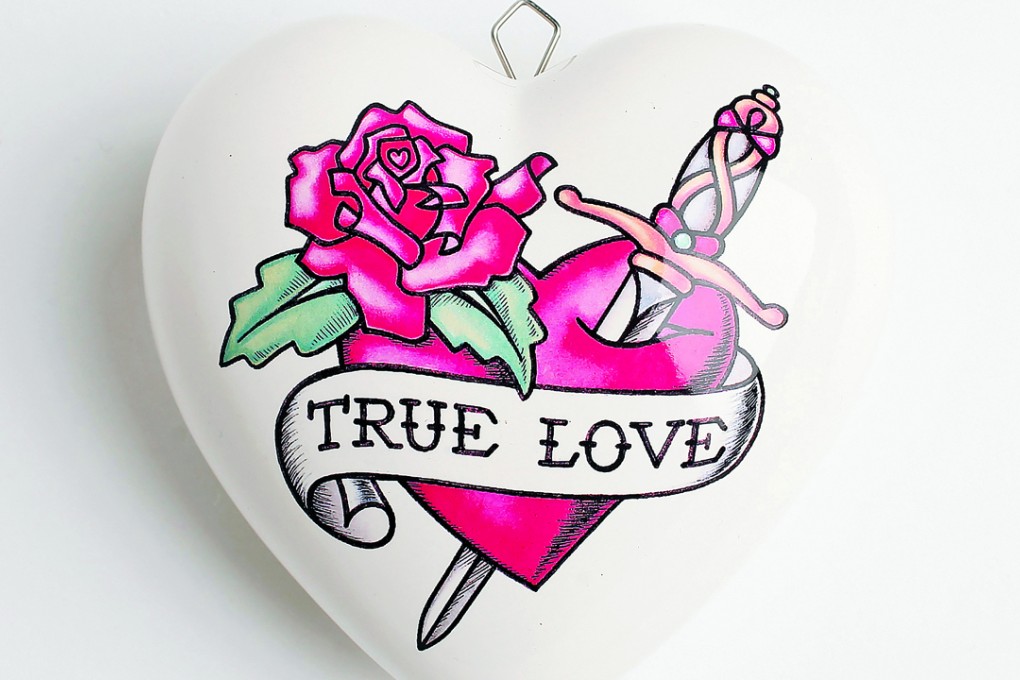 Ceramic tattoo heart.