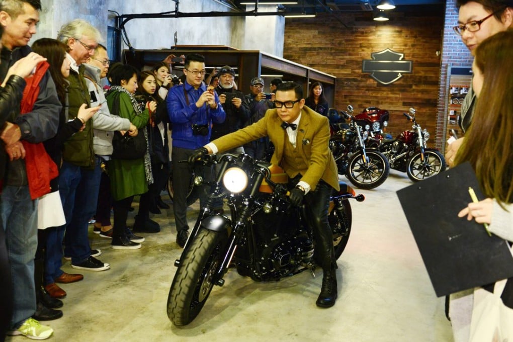 Cantopop producer Mark Lui at the opening ceremony of Harley-Davidson of Hong Kong in Chai Wan. Photo: Bruce Yan