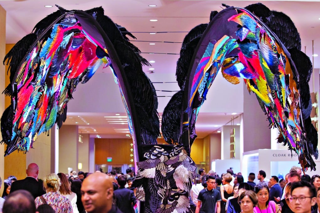 The installation Netscape by artist Mook at the entrance of this year’s Art Stage Singapore. Photo: Art Stage Singapore