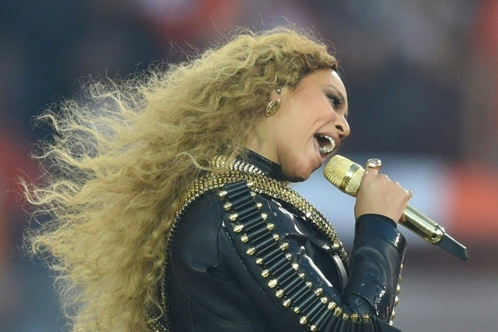 Beyonce performs during Super Bowl 50. Photo: AFP