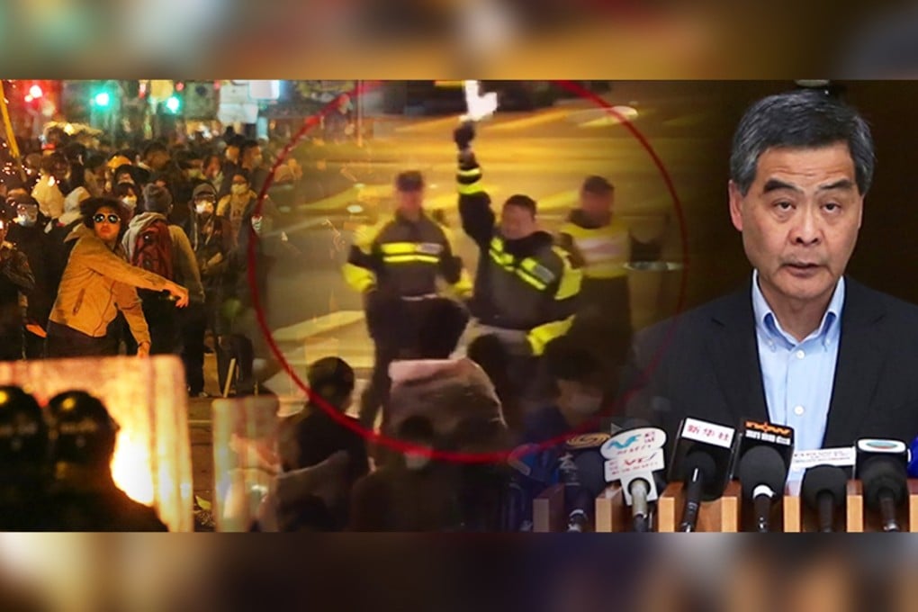 A crackdown on street food hawkers in Mong Kok escalated int a riot: Chief Executive CY Leung has condemned the violence. Photo: Edward Wong