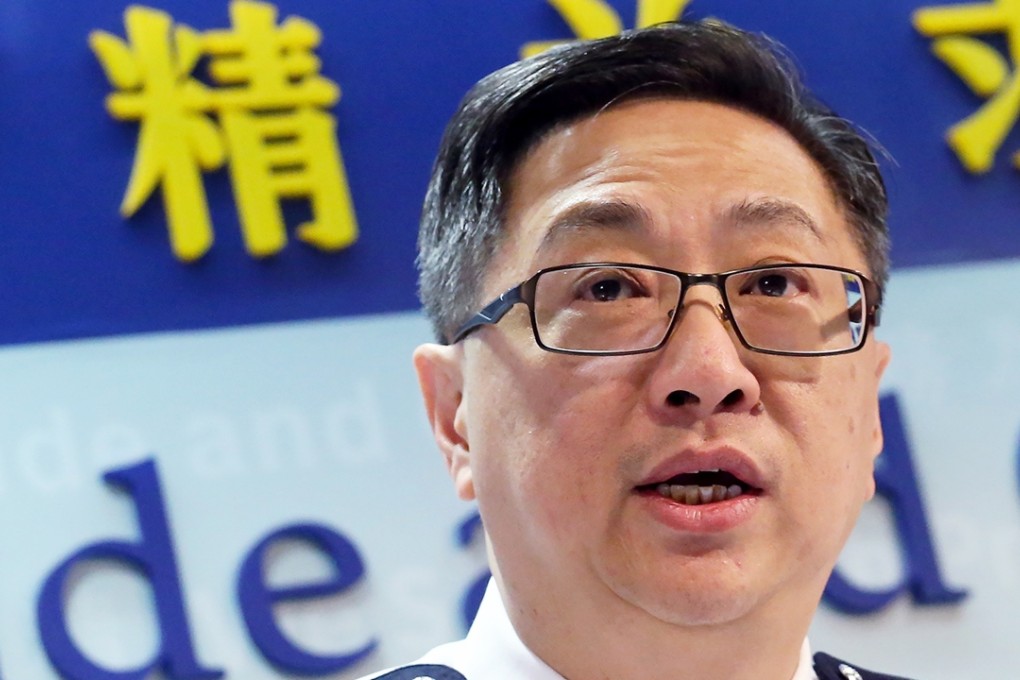 Commissioner of Police Stephen Lo Wai-chung said the arrests were for reasons including alleged unlawful assembly, assaulting police, resisting arrest and possession of offensive weapons. Photo: Felix Wong