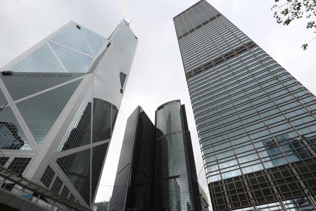 The Bank of China Tower, Citibank Tower and Cheung Kong Centre in Hong Kong’s Central. Photo: Nora Tam
