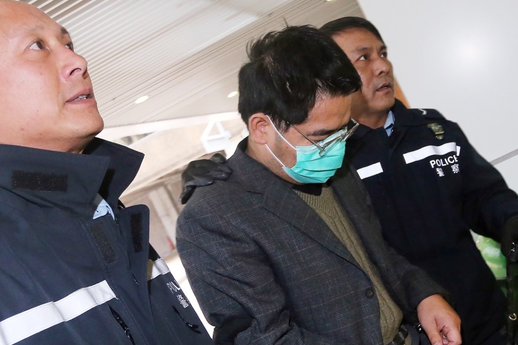 Double-murder suspect Shi Deyun, 44, was provisionally arrested on January 24 at the Hong Kong International Airport. Photo: David Wong