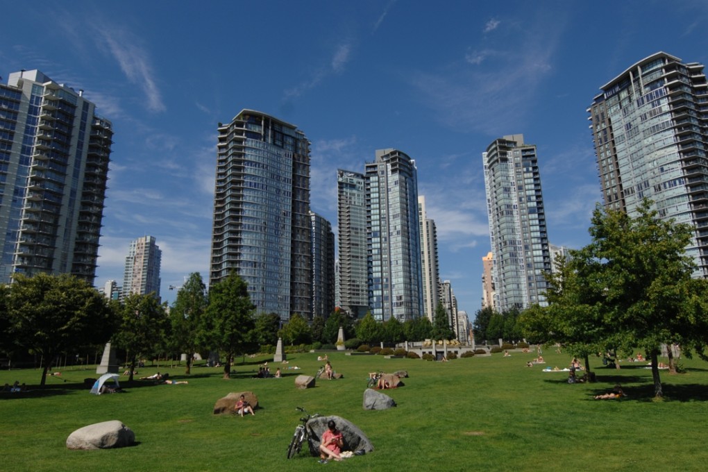 Park goers enjoy winter sunshine in the trendy Yaletown area of Vancouver, Canada, this week. The city, which has some of the world’s most unaffordable housing, has been roiled by allegations of misconduct in the real estate industry. Photo: Xinhua
