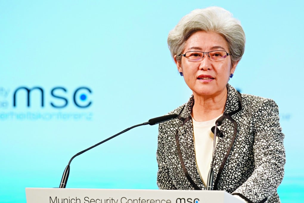 Fu Ying addresses the security conference in Munich, Germany. Photo: EPA