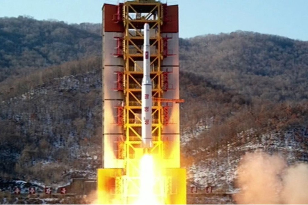 The launch of the Kwangmyong 4 satellite showed North Korean rockets had increased their range. Photo: AFP