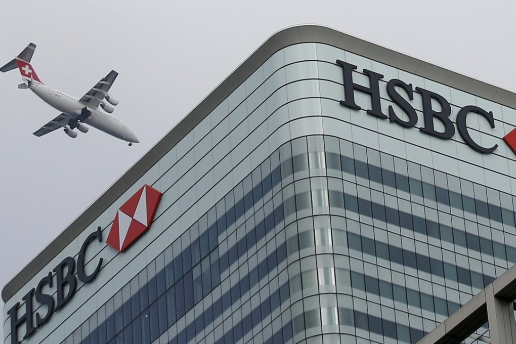 A Swiss International plane flies past the HSBC headquarters in the Canary Wharf financial district in east London. The bank announced it was keeping its headquarters in London and turned down a move to transfer those offices to Hong Kong. Photo: Reuters