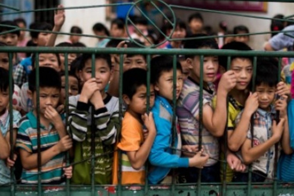 Poorer rural areas of China have many left-behind children, who are the offspring of migrant workers making a living away from home. Photo: AFP