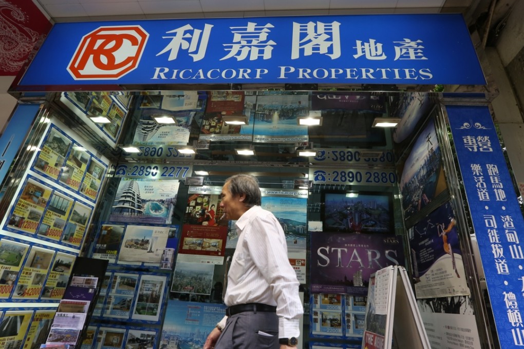 Ricacorp Properties’ promotional budget increased 43 per cent in 2015, but the firm says it will cut ad spending this year in the face of the downturn in residential sales. Photo: Nora Tam