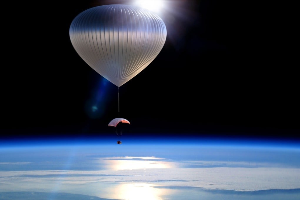 An artist’s impression of the World View sub-orbital capsule and balloon. Photo: World View via AP