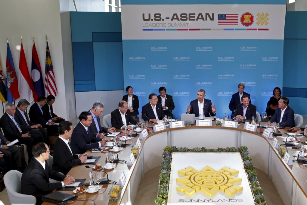 US President Barack Obama makes opening remarks at the 10-nation Association of Southeast Asian Nations summit at Sunnylands in Rancho Mirage, California on Monday. Photo: Reuters