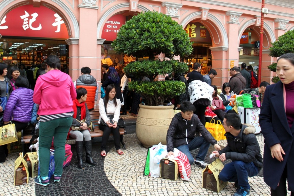 Tourists in Macau’s Senate Square. Photo: SCMP Picture