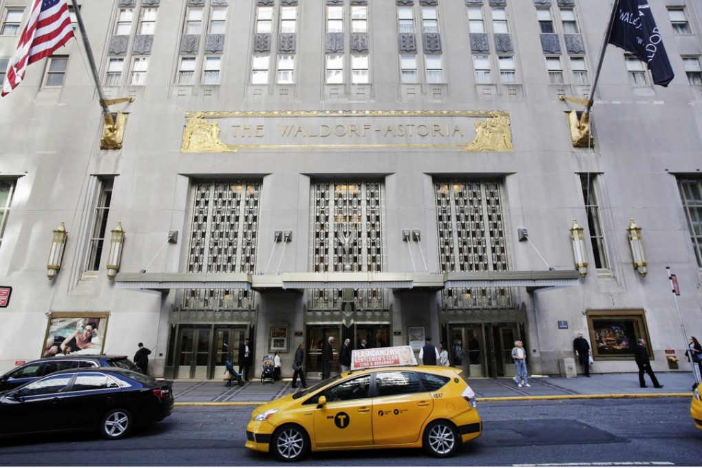 Anbang Insurance bought New York’s famed Waldorf Astoria hotel for US$1.95 billion last year. Photo: AP