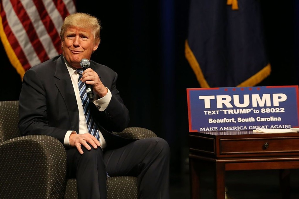 Republican presidential candidate Donald Trump speaks on stage during a campaign event on Tuesdayt in Beaufort, South Carolina. Photo: AFP