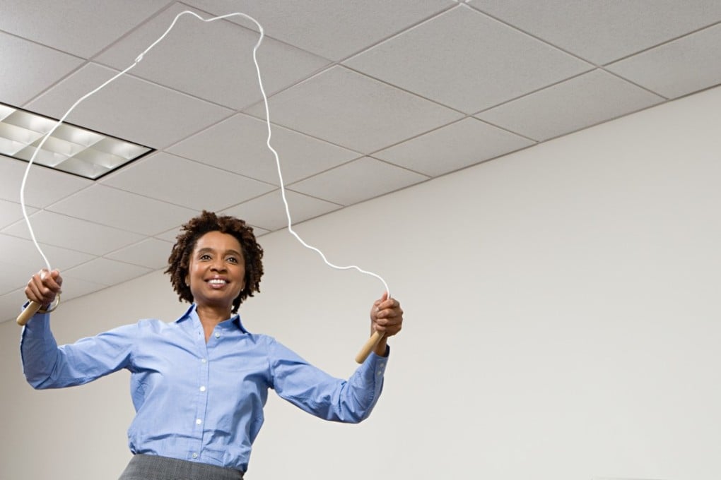 Skip in the office for a burst of energy. Photo: Corbis