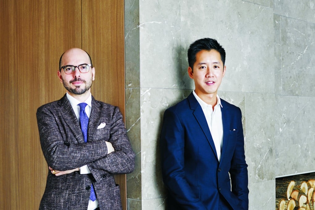 Julian Bedel, founder of Fueguia 1833 (left) and Hong Kong designer/architect Andrew Fu.