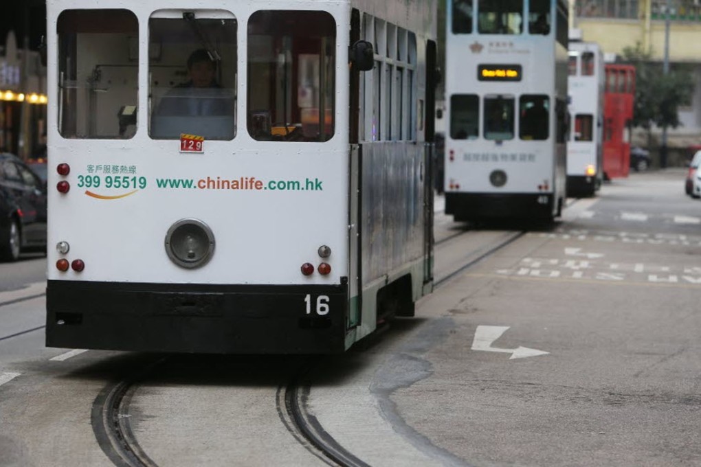 Trams trundle along the tracks at Shau Kei Wan terminus where residents complained about the noise. Photo: Dickson Lee
