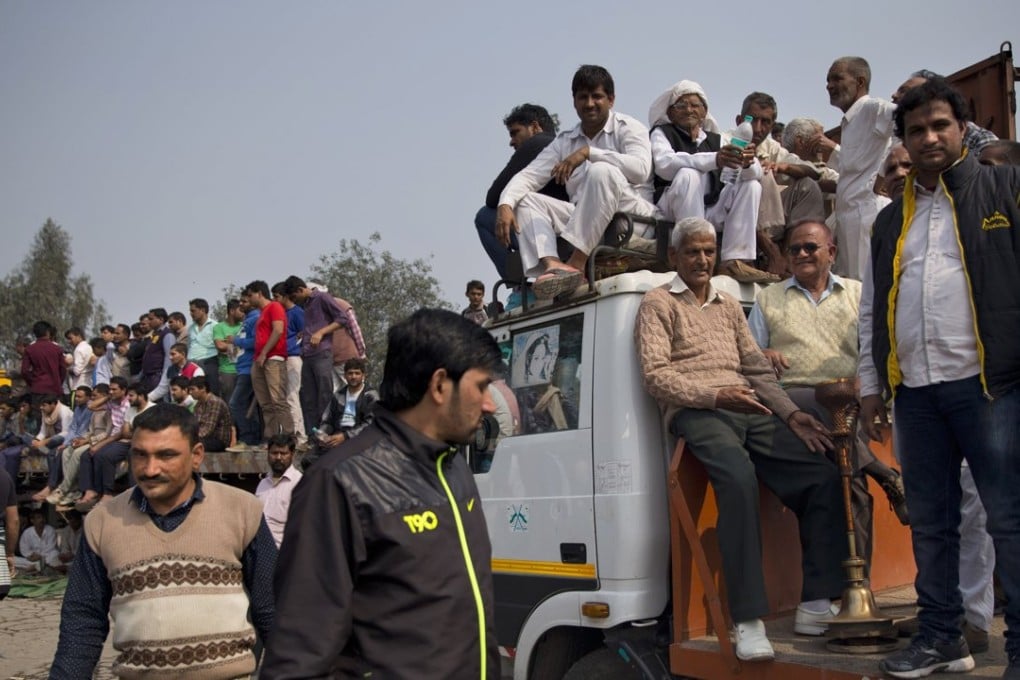 Protestors of India’s Jat agricultural community block a highway linking New Delhi to Rohtak. Photo: AP