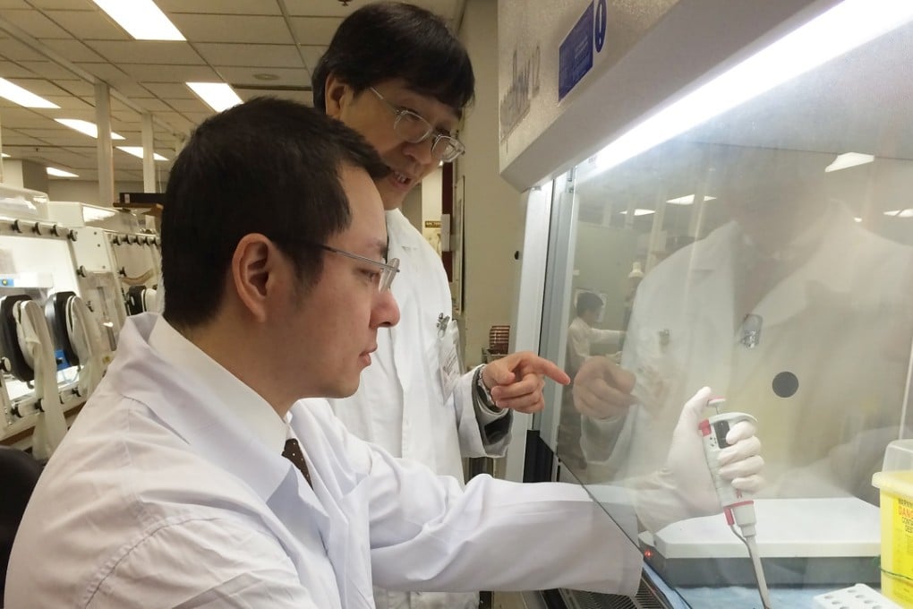 Dr Philip Yeung (front) and Professor Yuen Kwok-yung are heavily involved in research into the Mers virus. Photo: SCMP Pictures