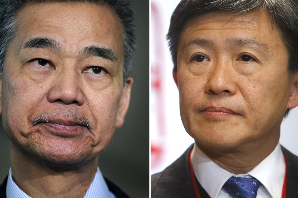 Former ICAC chief Timothy Tong Hin-ming (left) and Commissioner Simon Peh Yun-lu. Photos: Sam Tsang